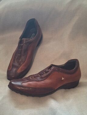 Pikolinos Brown Leather Slip On Driving Loafers Shoes EU 39 US 8.5
